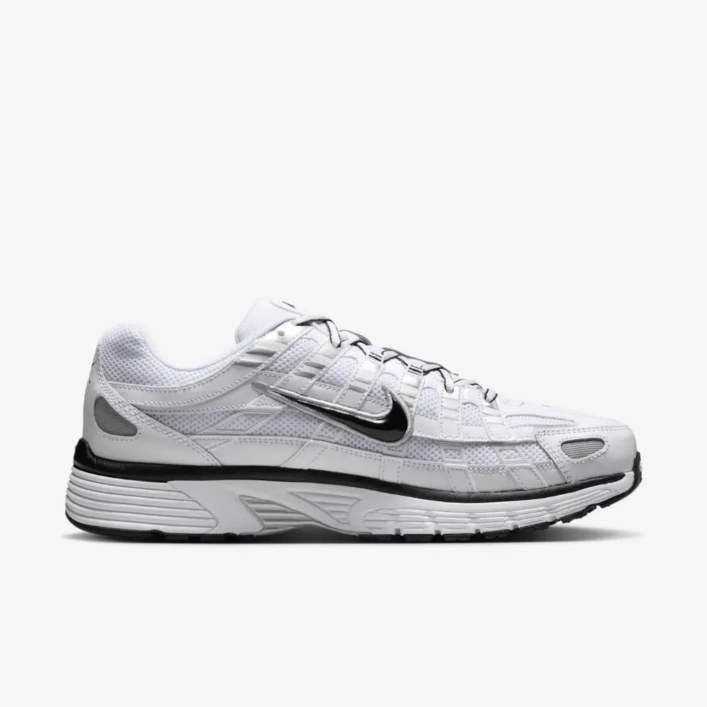 Nike P-6000 White Metallic Silver Black