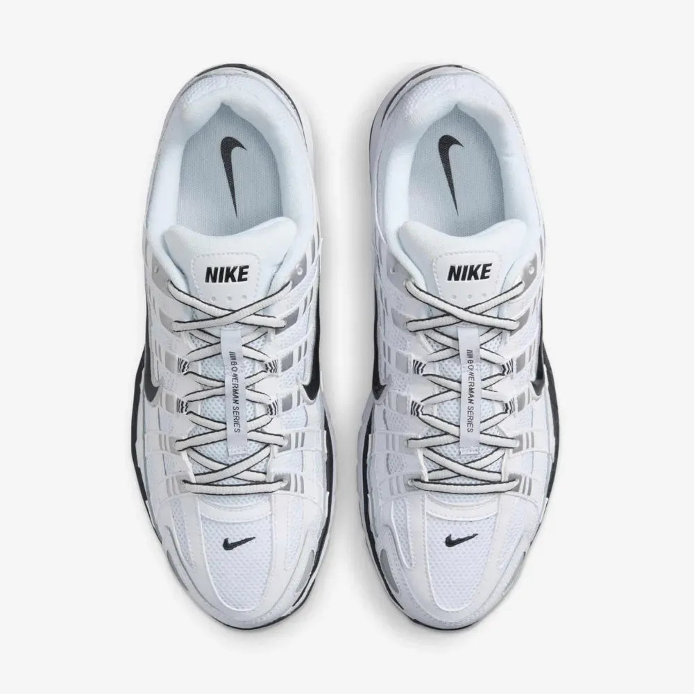 Nike P-6000 White Metallic Silver Black