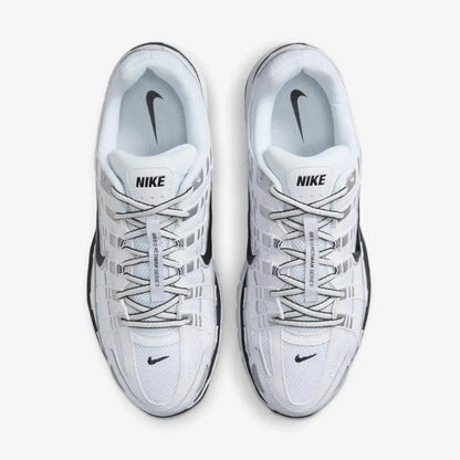 Nike P-6000 White Metallic Silver Black