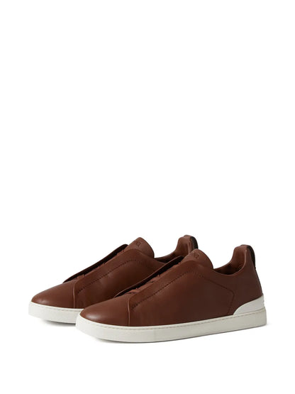 Zegna Deerskin Triple Stitch Brown