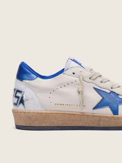Golden Goose Ball-Star Low White Bluette