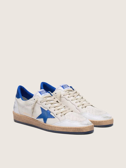 Golden Goose Ball-Star Low White Bluette
