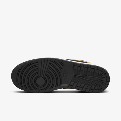 Air Jordan 1 Low White Black Metallic Gold Swoosh